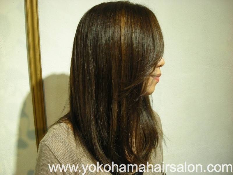 Karla receiving Japanese thermal straightening using Miconos solution |  English Speaking Hair Stylist: Haircuts, Perm & Color - Yokohama, Japan